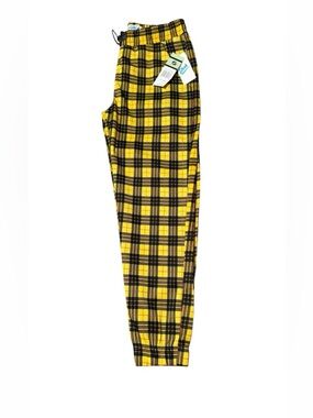 NWT fresh Yellow Black Plaid Joggers